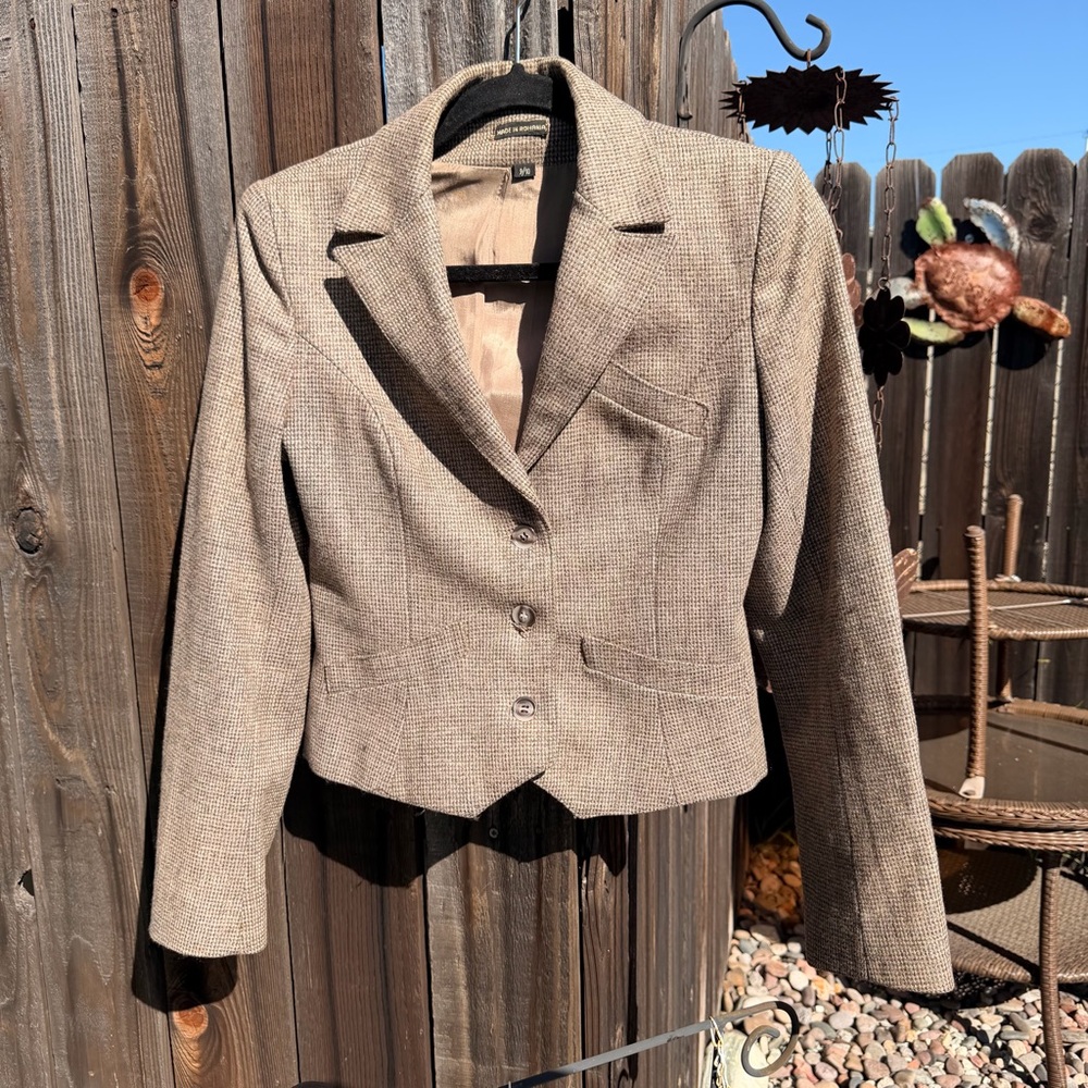 Women's Brown Blazer Jacket